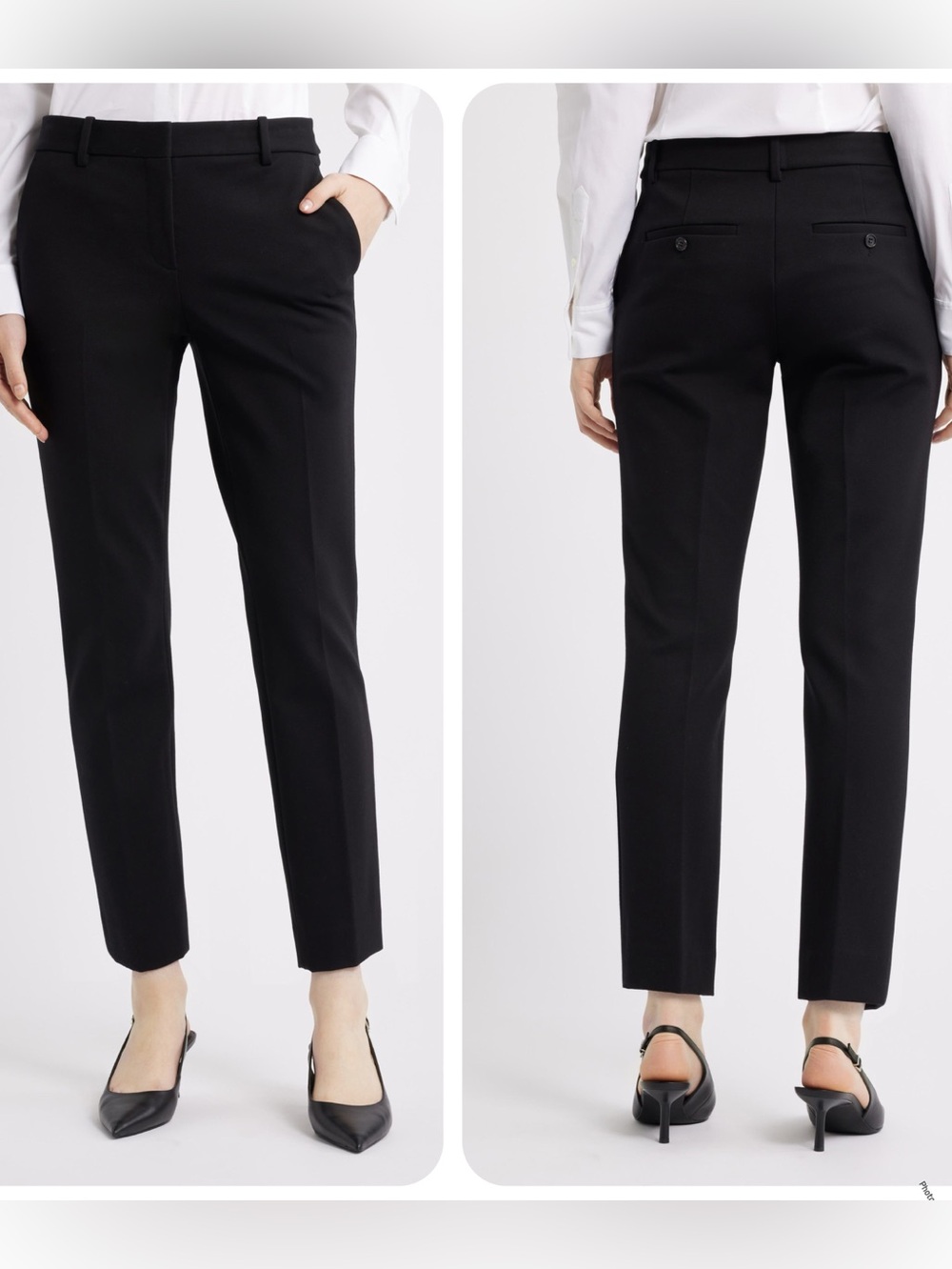 Theory Pants Women’s 8 Black Treeca Ponte Crop LIKE NEW!